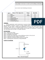 Exp. No: 09 Date: Soldering Simple Electronic Circuits and Checking Continuity