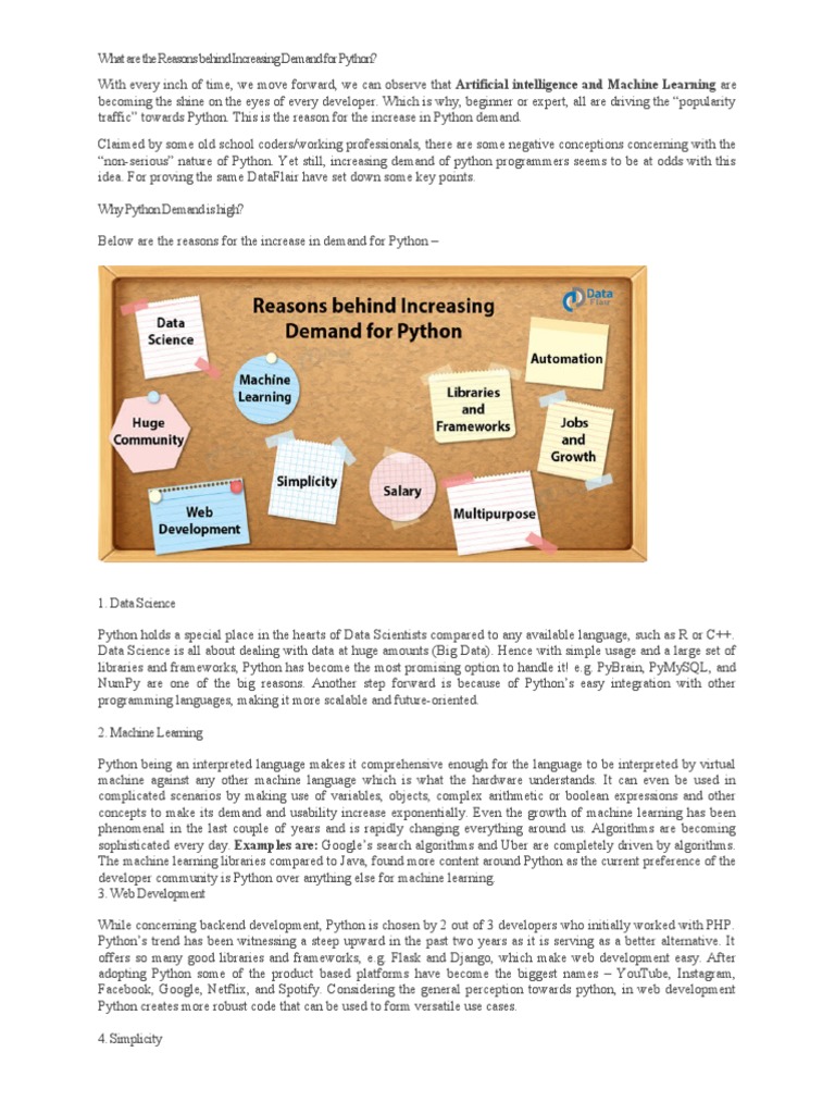 What Are The Reasons Behind Increasing Demand For Python | PDF | Python ...
