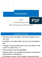 Risk Risk Management Risk Management Dimensions