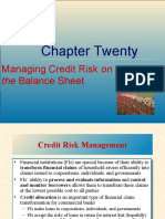 Chapter Twenty: Managing Credit Risk On