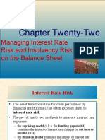 Chapter Twenty-Two: Managing Interest Rate Risk and Insolvency Risk