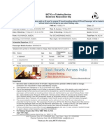 IRCTC e-Ticket Service Electronic Reservation Slip