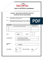 Djj10022 - Mechanical Workshop Practice 1 Workshop Report (Machining)