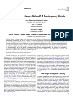 How Is Physical Literacy Defined. A Contemporary Update (Goss Et Al., 2018)