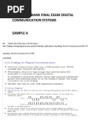 Questions Bank Final Exam Digital Communication Systems