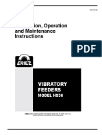 Installation, Operation and Maintenance Instructions: Vibratory Feeders