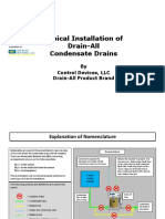 Typical Installation of Drain-All Condensate Drains: by Control Devices, LLC Drain-All Product Brand