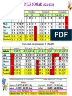 CALENDAR - ȘCOLAR 2022-2023 - Gimn. - Liceu