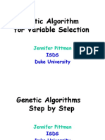 Genetic Algorithm For Variable Selection: Jennifer Pittman