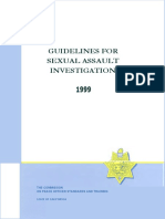 Guidelines For Sexual Assault Investigation: The Commission On Peace Officer Standards and Training