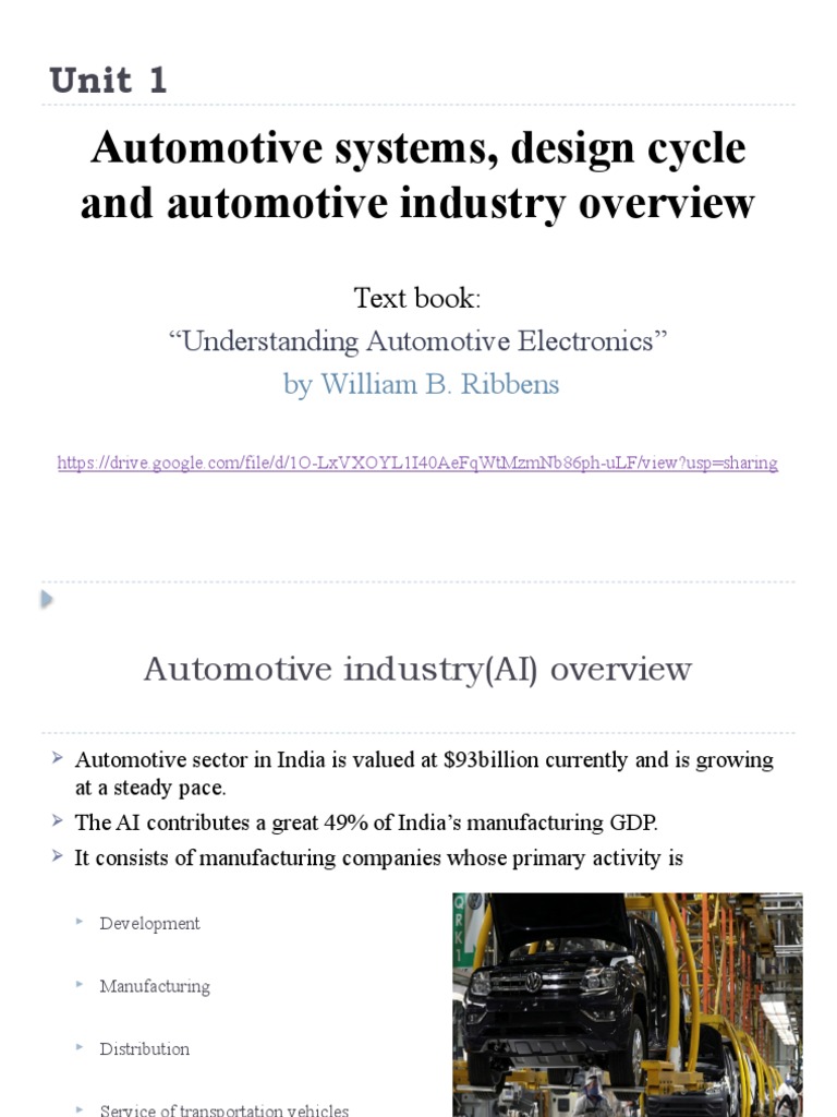 Understanding Automotive Electronics: An Overview of Automotive Systems ...