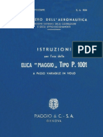 Elica Piaggio Tipo P.1001 - Manuale Istruzioni (C.a.536) - 1940