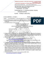 1er TAREA GRUPAL GESTION ECONOMICA Y FINANCIERA PARA INGENIEROS 2021-II GRUPO A Y B