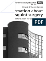 Information About Squint Surgery: Oxford Orthoptic Service