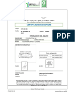 Certificado de Inspección para Elementos de Izaje. Proveedor