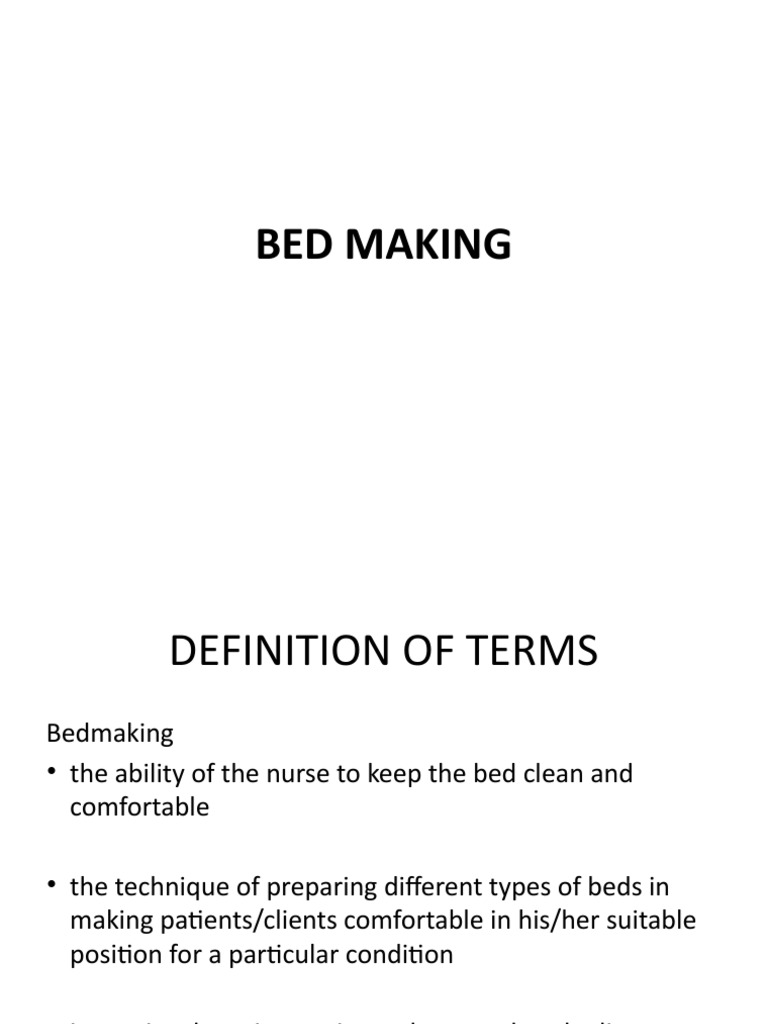 Bed Making PDF Foot Bed