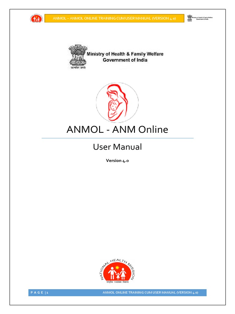 ANMOL Online Training Manual 4.0 | PDF | Qr Code | Pregnancy