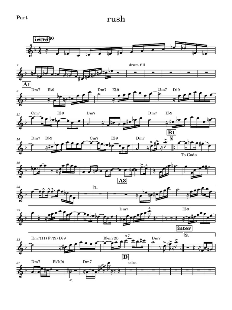 Rush Score Viola | PDF