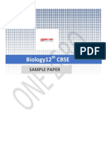 CBSE Biology Sample Paper Solutions