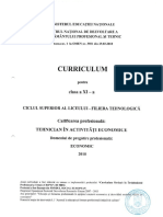 CRR - XI - Liceu - Tehn. in Activitati Economice