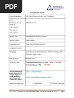 CCCU BABSFY L0 T1 Study Skills For Higher Education Assignment 1 and 2 NEW