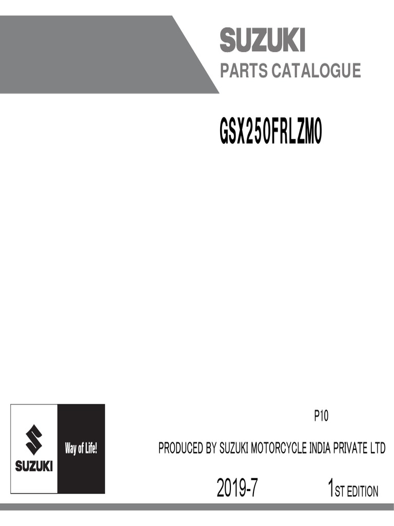 Suzuki GSX250 Parts Catalogue PDF | PDF | Rotating Machines
