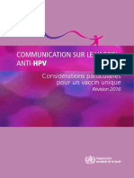 Communication Sur Le Vaccin anti-HPV