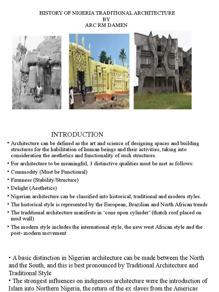 Nigeria Traditional Architecture 2 PDF Rain Nigeria