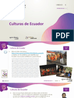 S8 U6 p178 Culturas de Ecuador