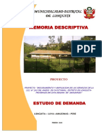 Memoria Descriptiva Estudio de Demanda