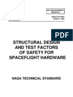 Structural Design and Test Factors of Safety For Spaceflight Hardware
