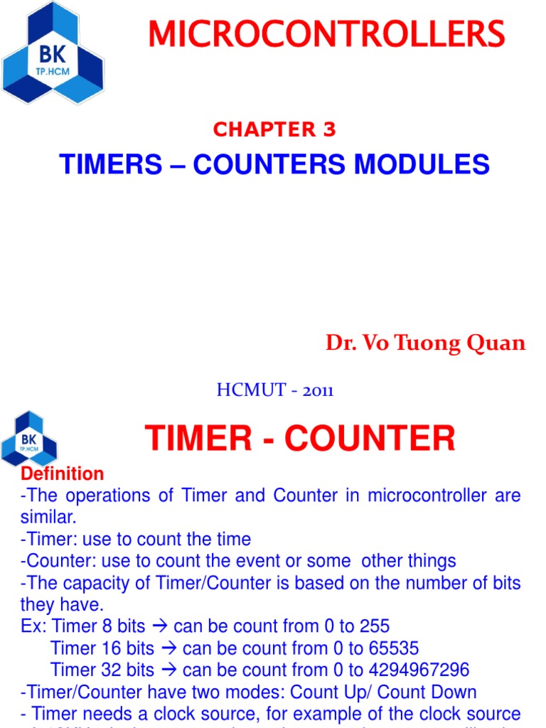 Chapter 3 - Timer Counter Modules | PDF | Microcontroller | Computer ...