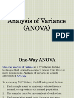 Analysis of Variance (Anova)