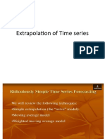 Extrapolation of Time Series