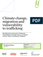 Climate Change, Migration and Vulnerability To Trafficking: Working Paper