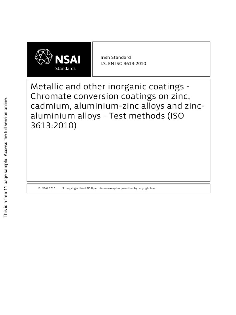 Metallic and Other Coatings Chromate Conversion Coatings On