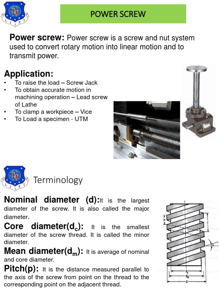 Design of Power Screw1 PDF