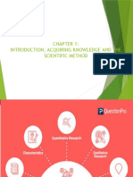CHAPTER 1 - Introduction Acquiring Knowledge and The Scientific Method