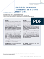 Análisis Longitudinal de Las Dimensiones Corporales en Adolescentes de La Escuela Nacional de Ballet de Cuba