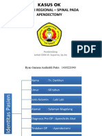 Anestesi Regional Spinal pada Apendectomi