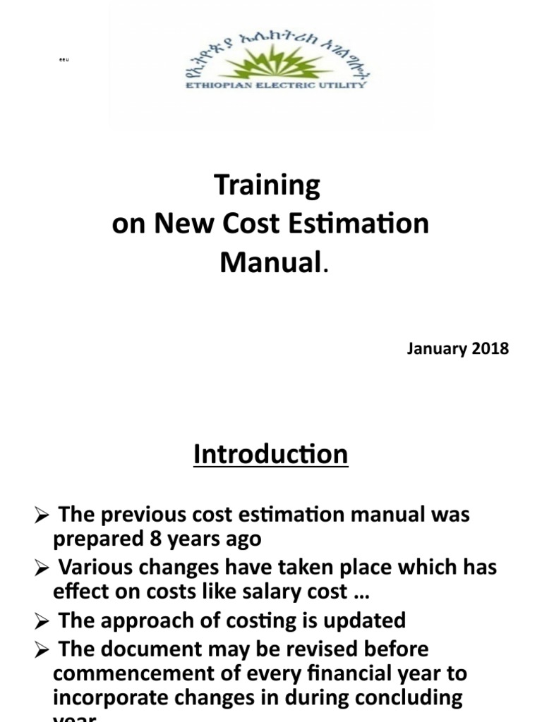 2025 Cost Estimation Manual Overview | PDF | Transformer | Electricity