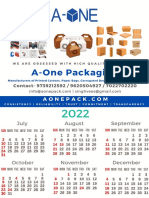 A-One Packaging: July August September