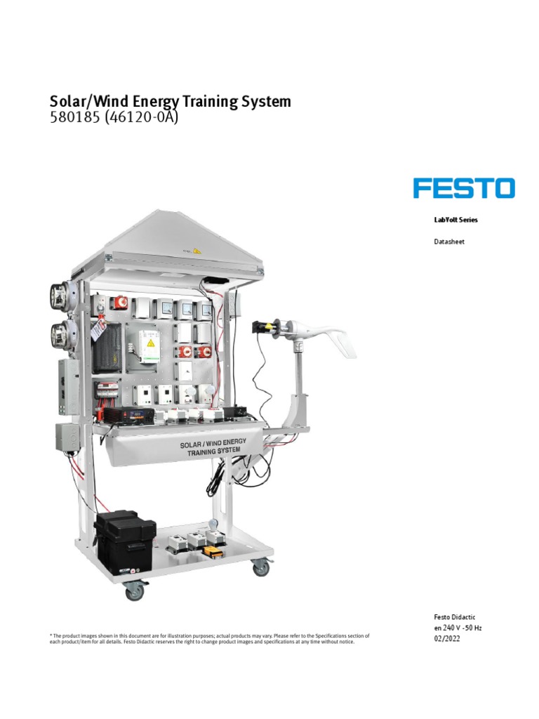 Solar/Wind Energy Training System Labvolt Series PDF Photovoltaic