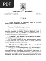 Legea  pentru modificarea  si completarea Legii nr. 295/2004  privind regimul armelor si al munitiilor 