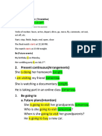 Present Continuous (Arrangements) : The Train Leaves at 10:30