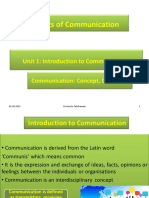 Lecture 2 & 3 (Unit 1 - Communication Concept and Definition)