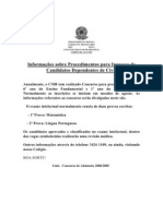 Procedimentos Candidatos Civis