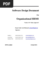 Software Design Document Organizational HRMS: Version