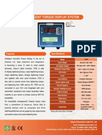 Intelligent Torque Display System: Specifications Specifications Features