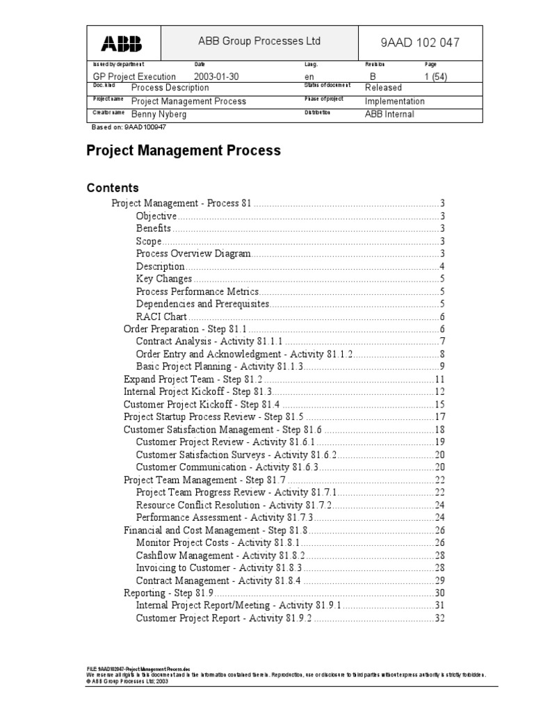 9AAD102047-Project Management Process | PDF | Project Management ...